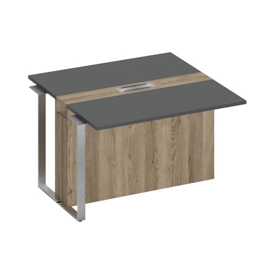 Секция стола для переговоров промежуточная антрацит премиум / дуб гладстоун светлый / дуб гладстоун светлый