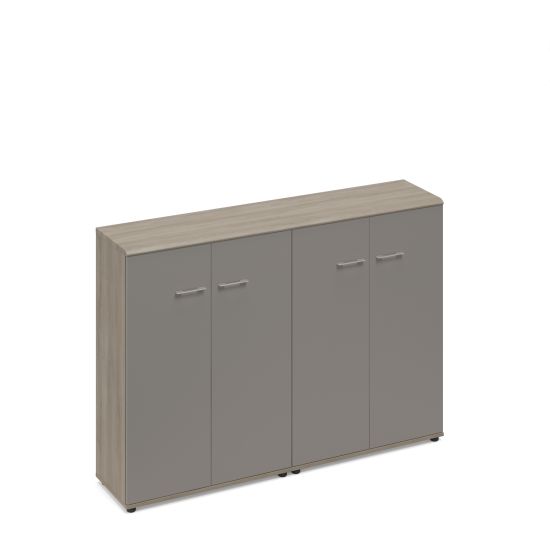 Шкаф средний комбинированный закрытый (топ МДФ) вяз либерти (корпус, столешница, топ) / мокко премиум (фасад)