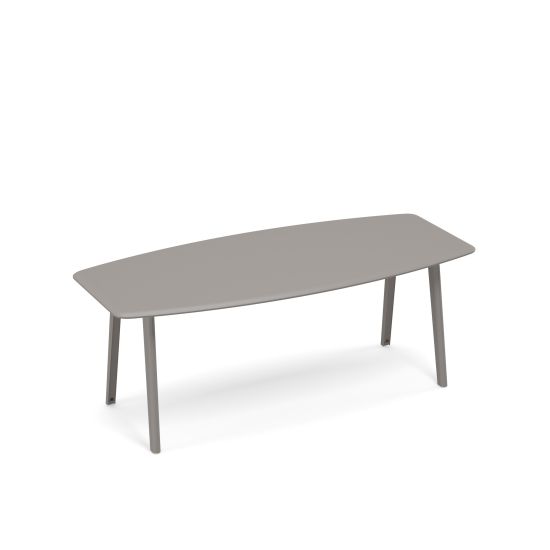 Стол для переговоров фигурный METAL мокко премиум