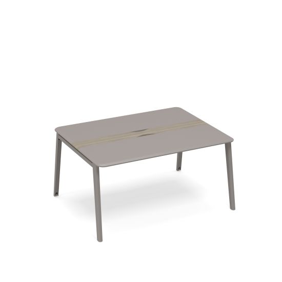 Стол для переговоров с кабель-каналом METAL вяз либерти (корпус, столешница, топ) / мокко премиум (фасад)