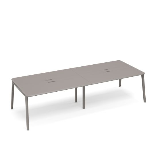 Стол для переговоров с кабель-каналом METAL мокко премиум