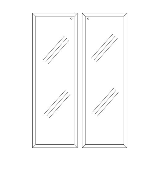 Двери, стекло белое рама хром