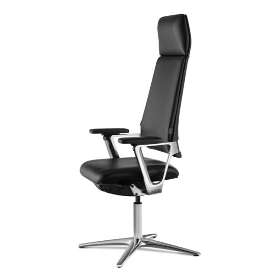 Кресло для посетителей Коннекс 2 | Connex2 с высокой спинкой на крестовине белая 1711