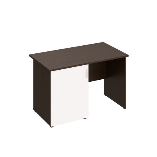 Стол с тумбой под минибар левый венге темный/белый премиум