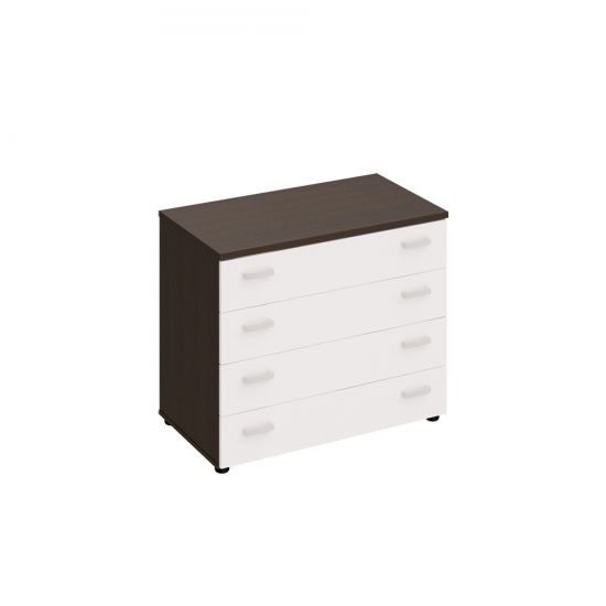 Комод венге темный/белый премиум