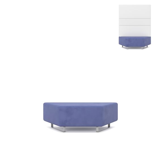 Диван трапециевидный с креплением для спинок серая ВА50