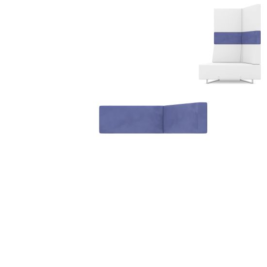 Спинка доборная угловая (правая) серая ВА50