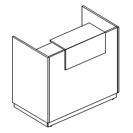 Ресепшен (прямая стойка) дуб шамони / дуб шамони / дуб шамони