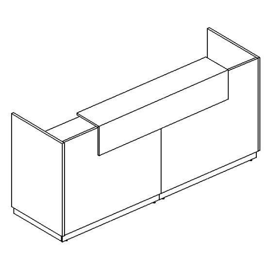 Ресепшен (прямая стойка) дуб шамони / дуб шамони / дуб шамони