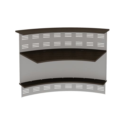 Модуль ресепшен 60 градусов с экраном венге темный