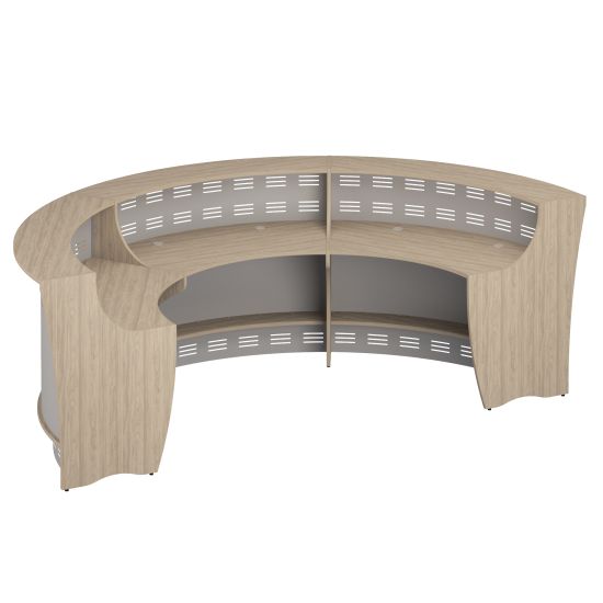 Вариант компоновки N 1 (Три модуля 60 грд.,изогнутых наружу) вяз светлый