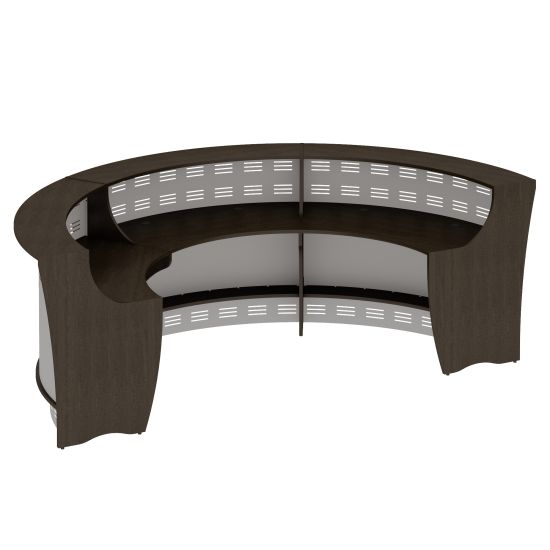 Вариант компоновки N 1 (Три модуля 60 грд.,изогнутых наружу) венге темный