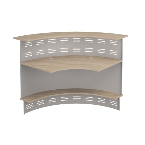 Модуль ресепшен 90 градусов с экраном угловой вяз светлый