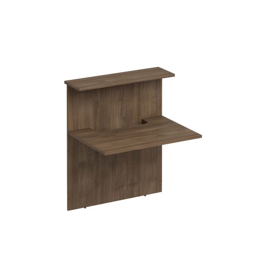 Модуль ресепшен прямой с вырезом без опор дуб шамони темный