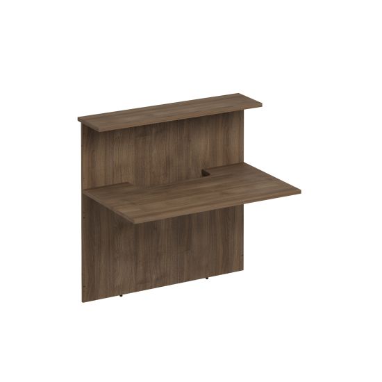 Модуль ресепшен прямой с вырезом без опор дуб шамони темный