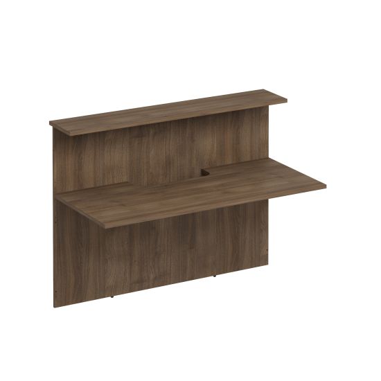 Модуль ресепшен прямой с вырезом без опор дуб шамони темный