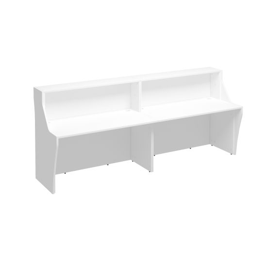 Стойка ресепшен прямая белый премиум