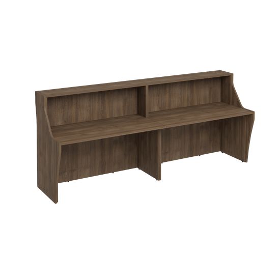 Стойка ресепшен прямая дуб шамони темный