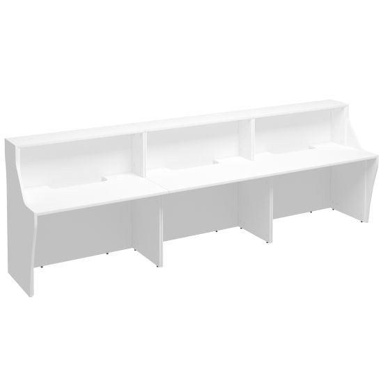 Стойка ресепшен прямая с вырезом белый премиум