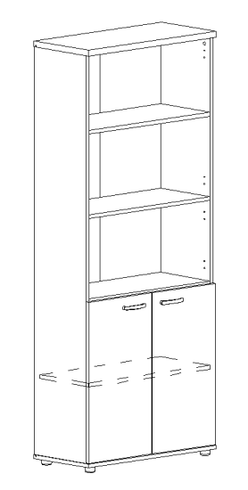 Шкаф для документов полузакрытый венге