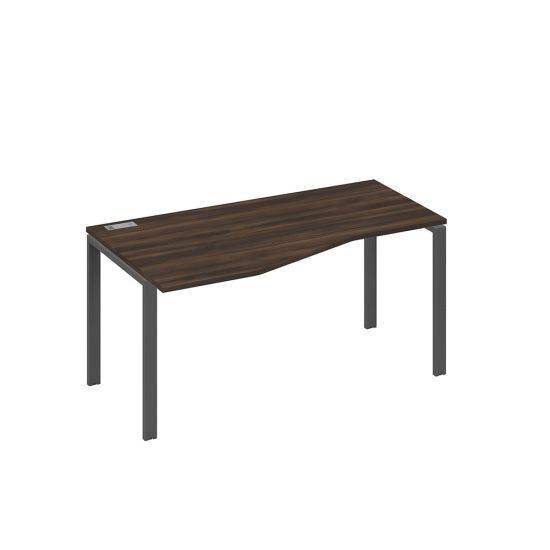 Стол эргономичный левый Техно на металлокаркасе UNO дуб ристретто/ металлокаркас антрацит