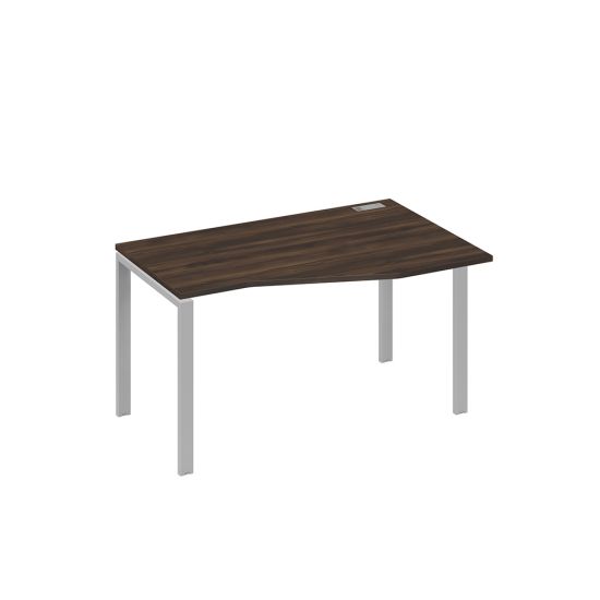 Стол на металлокаркасе UNO эргономичный правый Техно дуб ристретто/ металлокаркас серый
