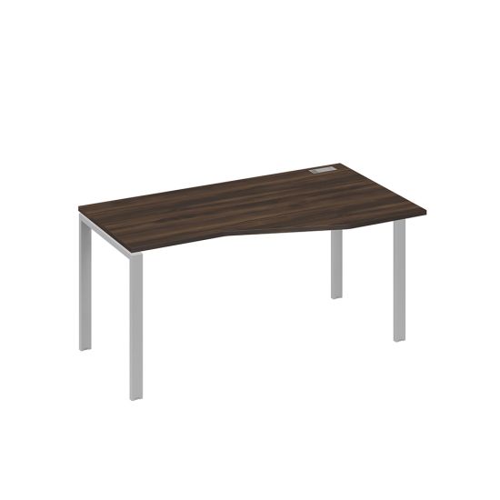 Стол правый Техно на металлокаркасе UNO эргономичный дуб ристретто/ металлокаркас серый