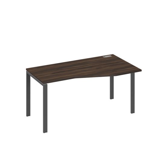 Стол правый Техно на металлокаркасе UNO эргономичный дуб ристретто/ металлокаркас антрацит