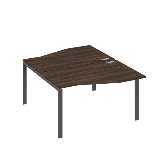 Рабочая станция каркас UNO столы (2х140) Техно дуб ристретто/ металлокаркас антрацит