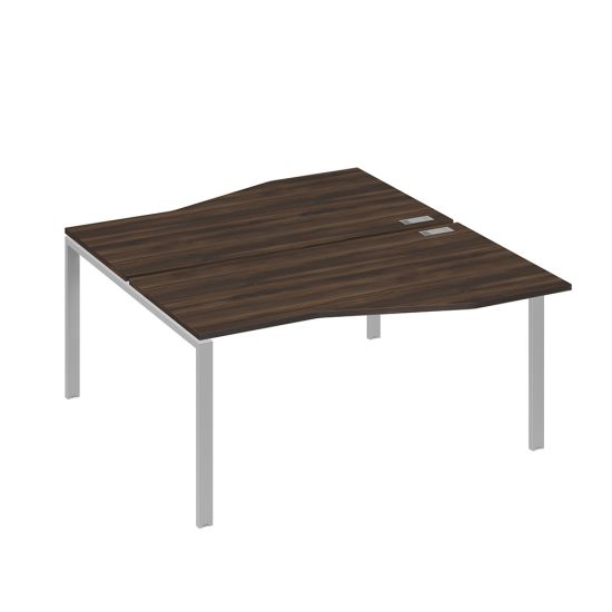 Рабочая станция столы Техно каркас UNO (2х160) дуб ристретто/ металлокаркас серый