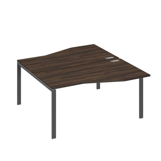 Рабочая станция столы Техно каркас UNO (2х160) дуб ристретто/ металлокаркас антрацит