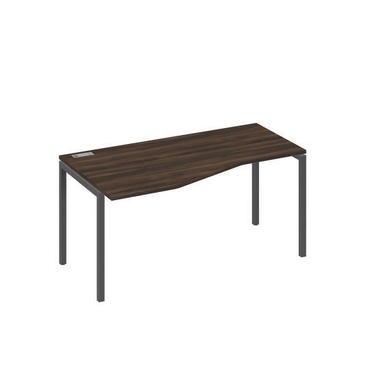 Стол эргономичный левый Техно на металлокаркасе DUE дуб ристретто/ металлокаркас антрацит