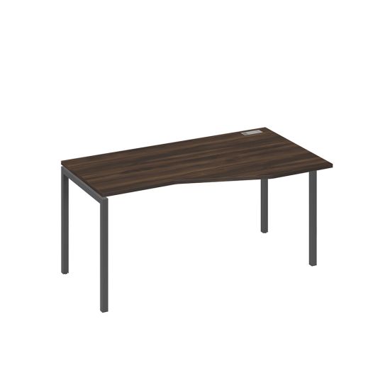 Стол эргономичный правый Техно на металлокаркасе DUE дуб ристретто/ металлокаркас антрацит