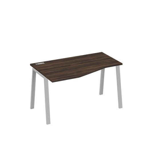 Стол эргономичный левый металлокаркас TRE Техно дуб ристретто/ металлокаркас серый