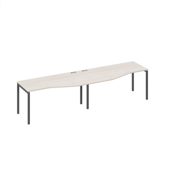 Рабочая станция столы Техно на металлокаркасе DUE (2х160) дуб / металлокаркас антрацит