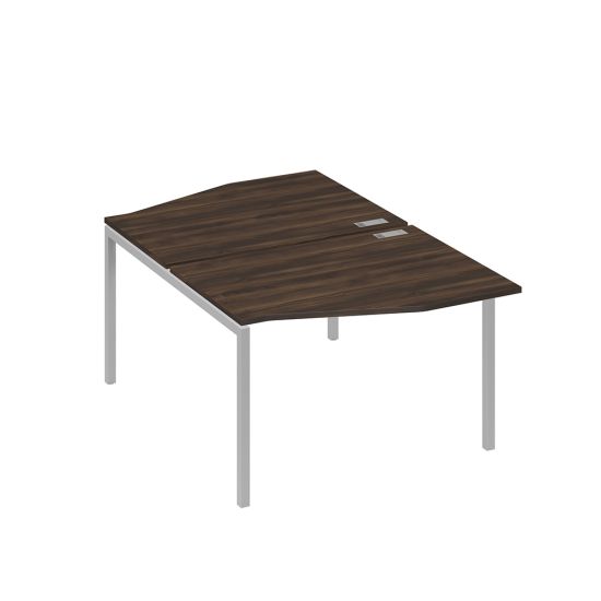 Рабочая станция металлокаркас DUE столы Техно (2х120) дуб ристретто/ металлокаркас серый