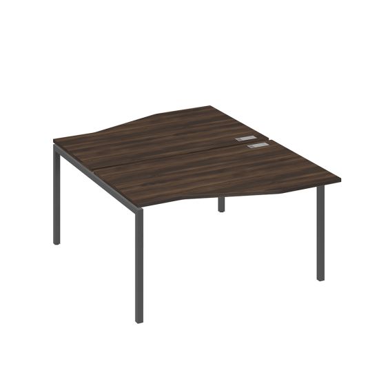 Рабочая станция каркас DUE столы (2х140) Техно дуб ристретто/ металлокаркас антрацит