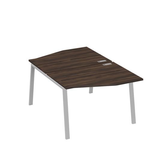 Рабочая станция со столами Техно на металлокаркасе TRE (2х120) дуб ристретто/ металлокаркас серый