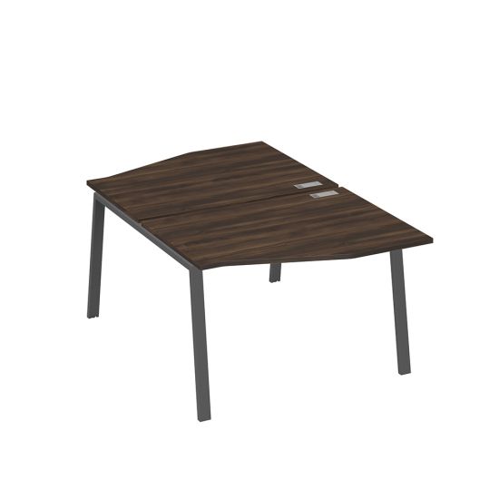 Рабочая станция со столами Техно на металлокаркасе TRE (2х120) дуб ристретто/ металлокаркас антрацит