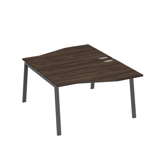 Рабочая станция столы Техно (2х140) каркас TRE дуб ристретто/ металлокаркас антрацит