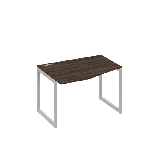 Стол эргономичный металлокаркас QUATTRO Техно левый дуб ристретто/ металлокаркас серый