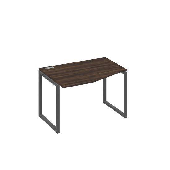 Стол эргономичный металлокаркас QUATTRO Техно левый дуб ристретто/ металлокаркас антрацит