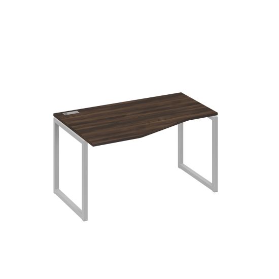 Стол левый эргономичный Техно металлокаркас QUATTRO дуб ристретто/ металлокаркас серый