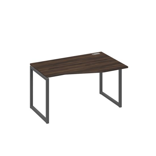 Стол правый Техно на металлокаркасе QUATTRO эргономичный дуб ристретто/ металлокаркас антрацит