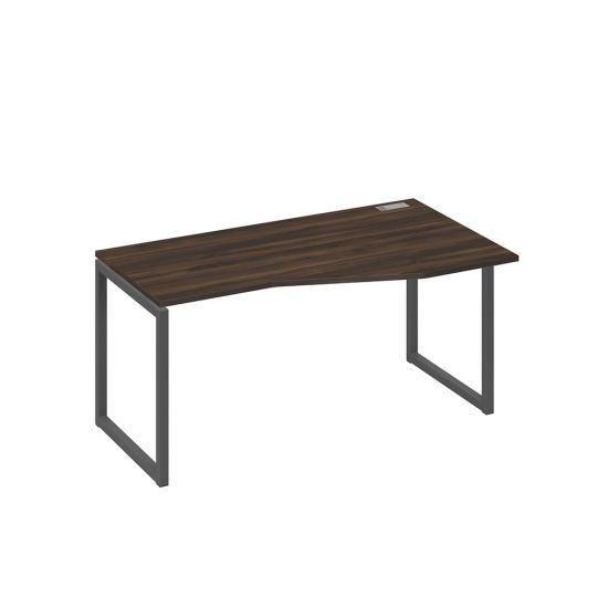 Стол на металлокаркасе QUATTRO эргономичный правый Техно дуб ристретто/ металлокаркас антрацит