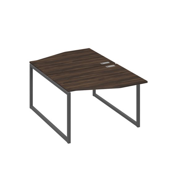 Рабочая станция каркас QUATTRO (2х120) столы Техно дуб ристретто/ металлокаркас антрацит