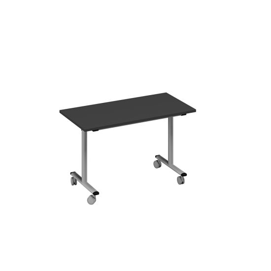 Стол письменный складной антрацит премиум / металлокаркас серый