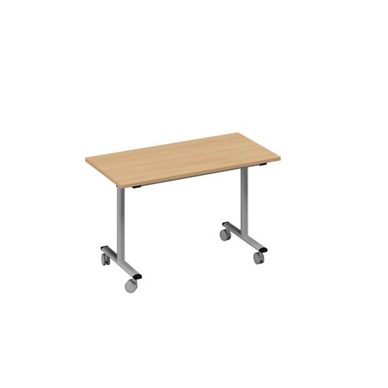 Стол письменный складной натуральный дуб / металлокаркас серый