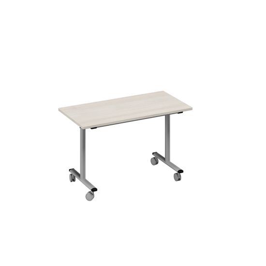 Стол письменный складной дуб / металлокаркас серый