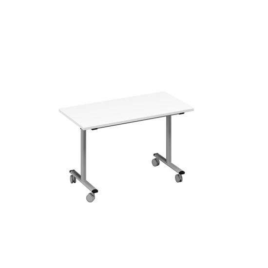 Стол письменный складной белый премиум / металлокаркас серый